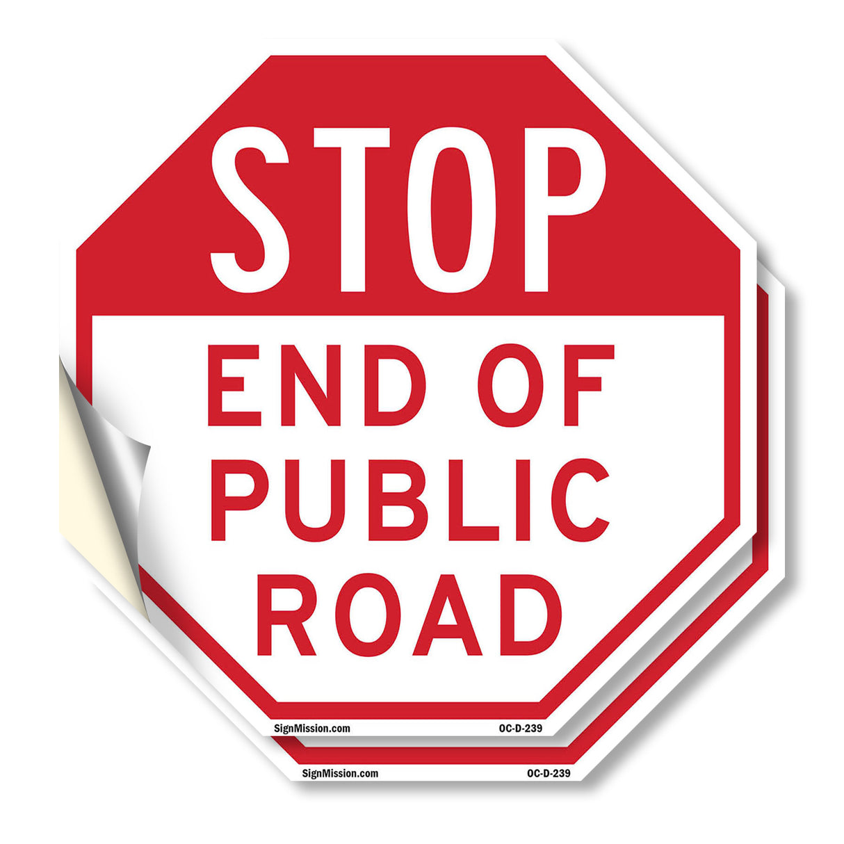 Stop End of Public Road