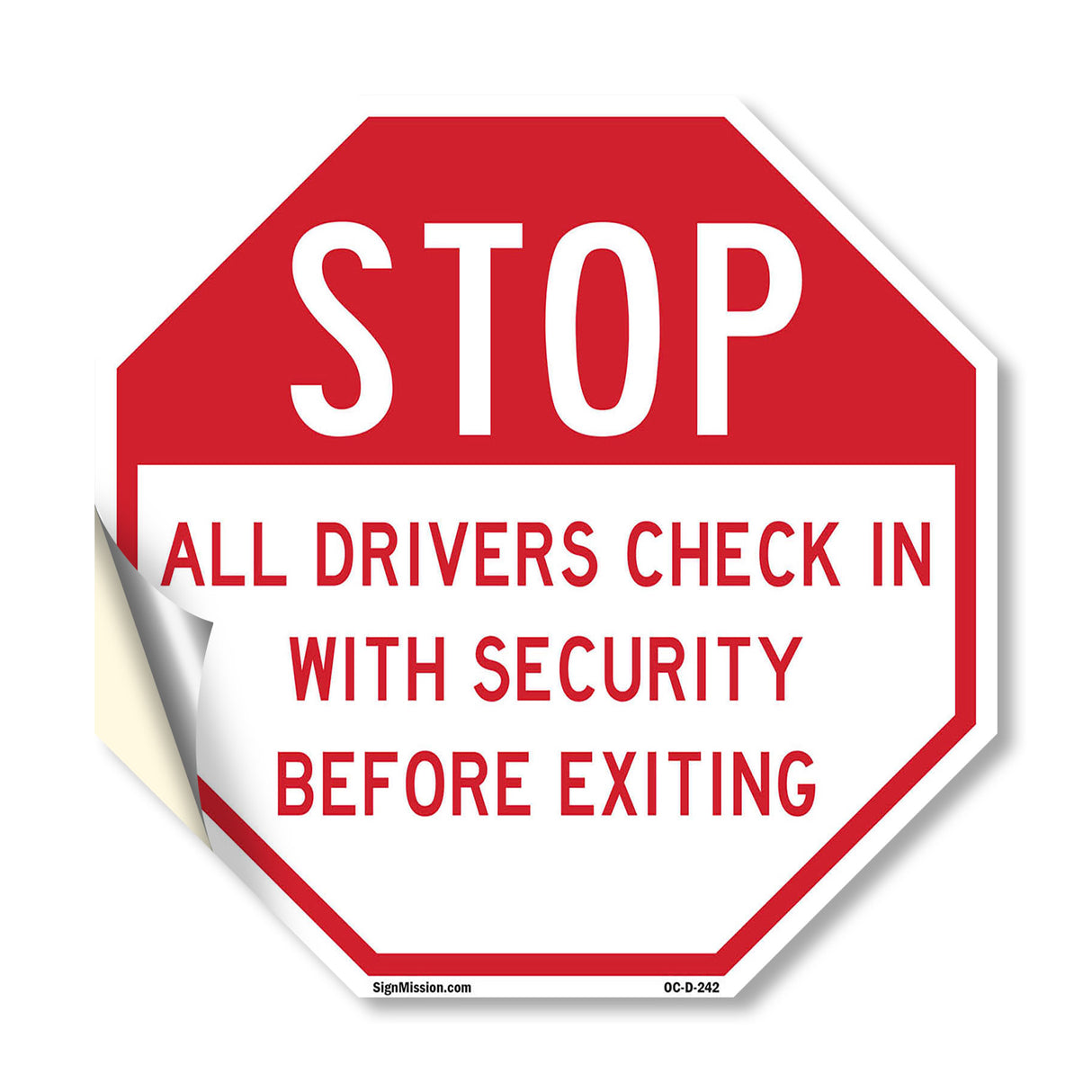Stop All Drivers Check in With Security Before Exiting