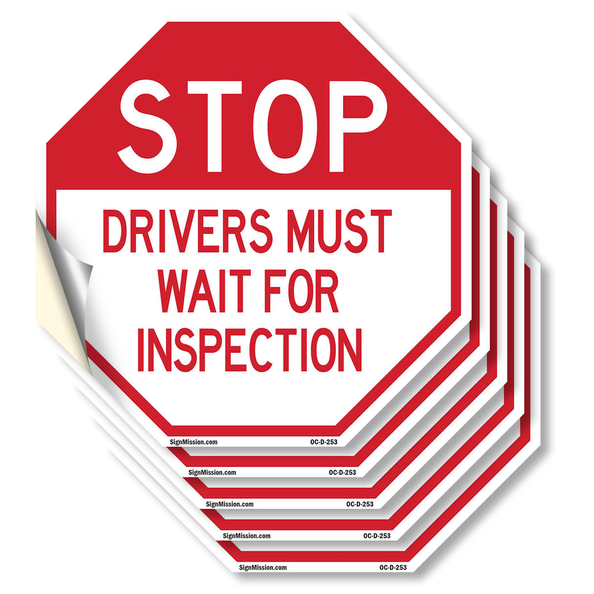 Stop Drivers Must Wait for Inspection