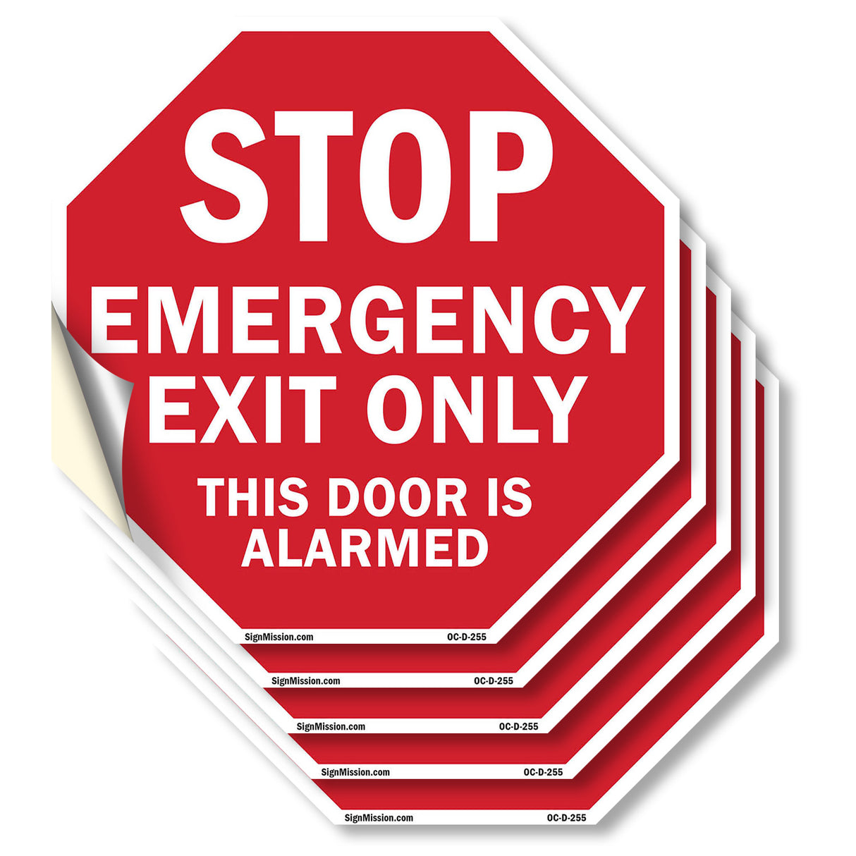 Stop Emergency Exit Only This Door Is Alarmed