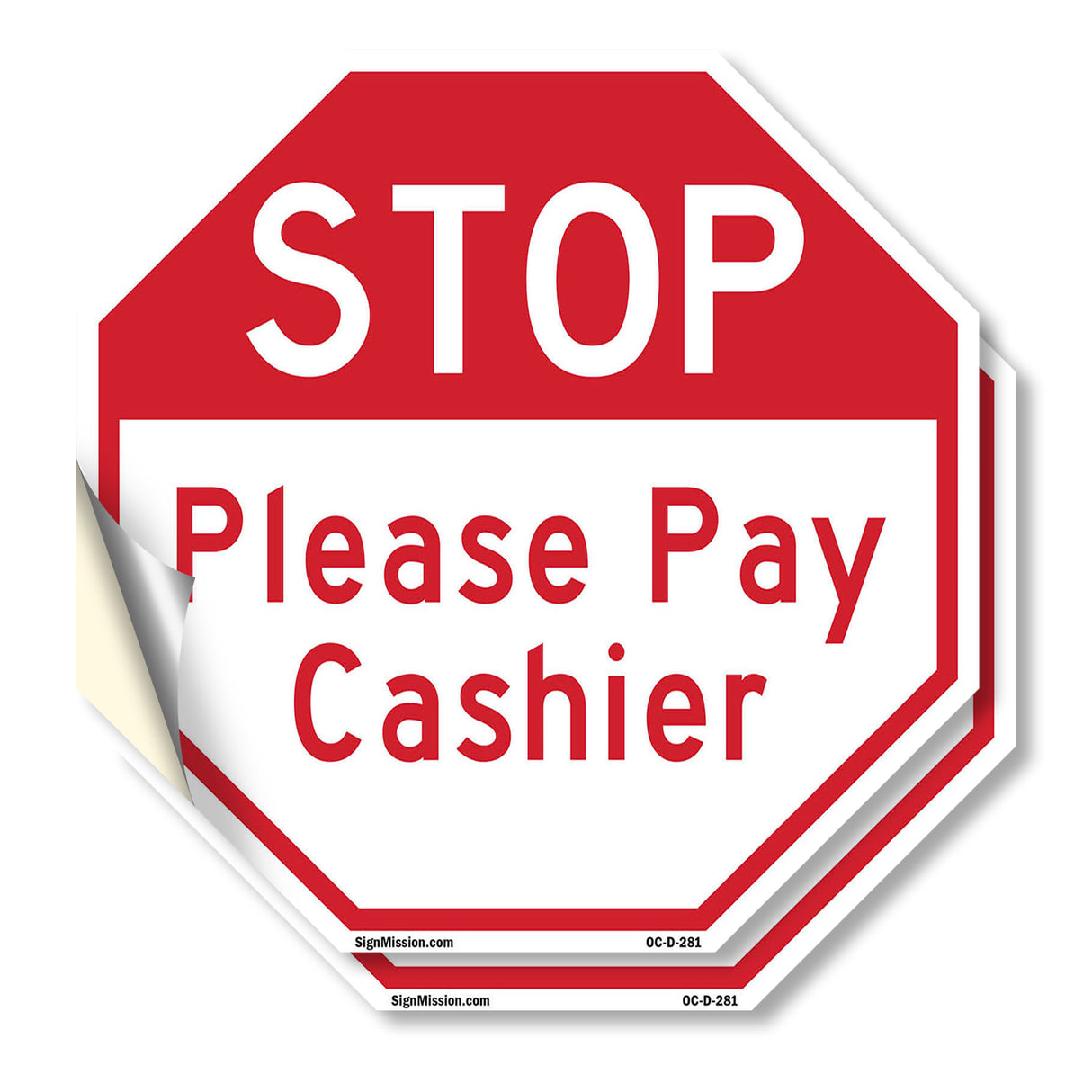 Stop Please Pay Cashier