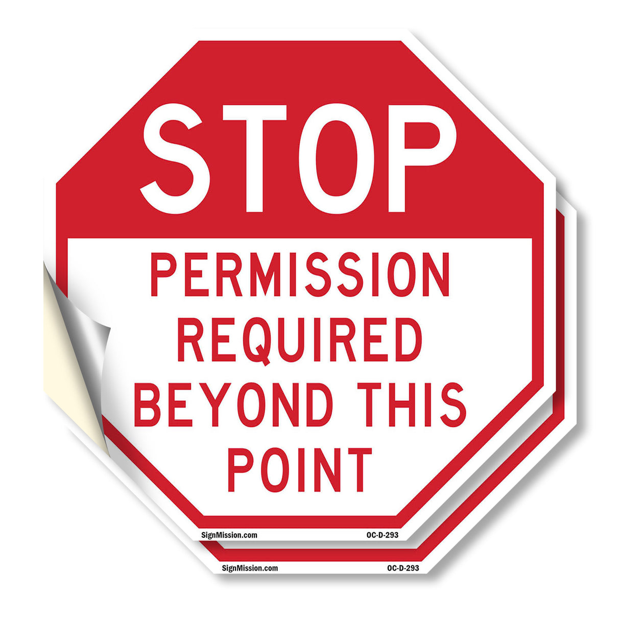Stop Permission Required Beyond This Point