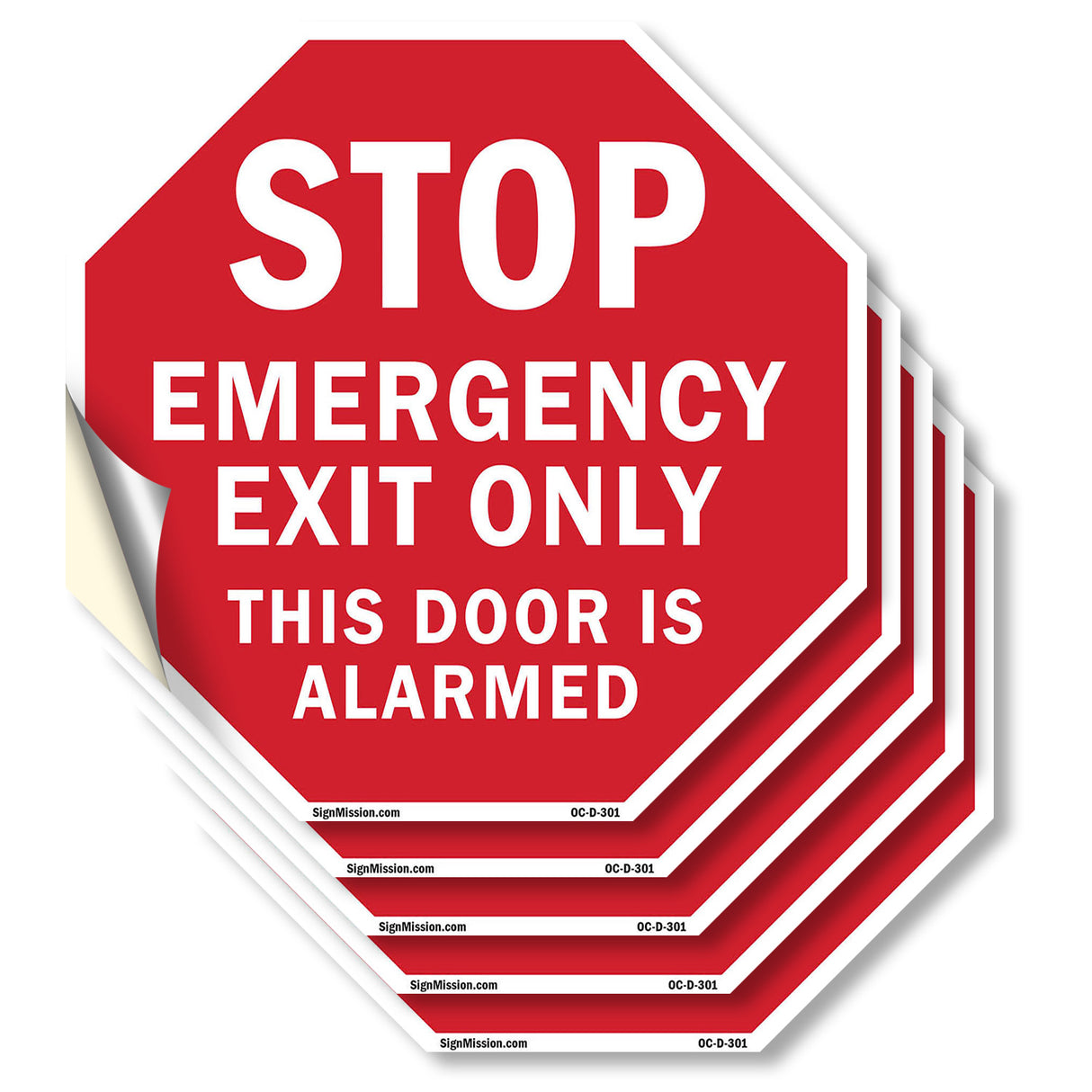 Stop Emergency Exit Only This Door Is Alarmed