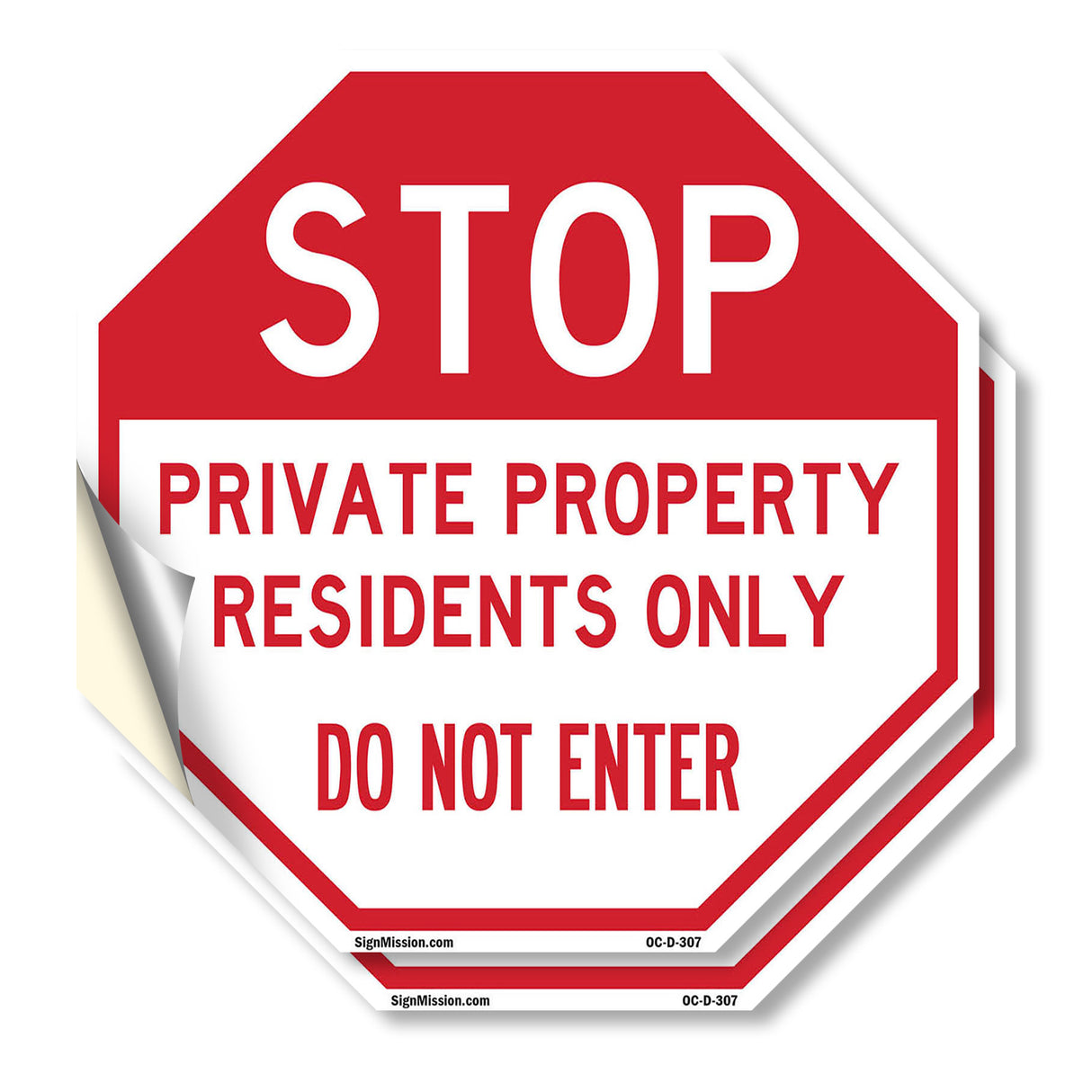 Stop Private Property Residents Only Do Not Enter
