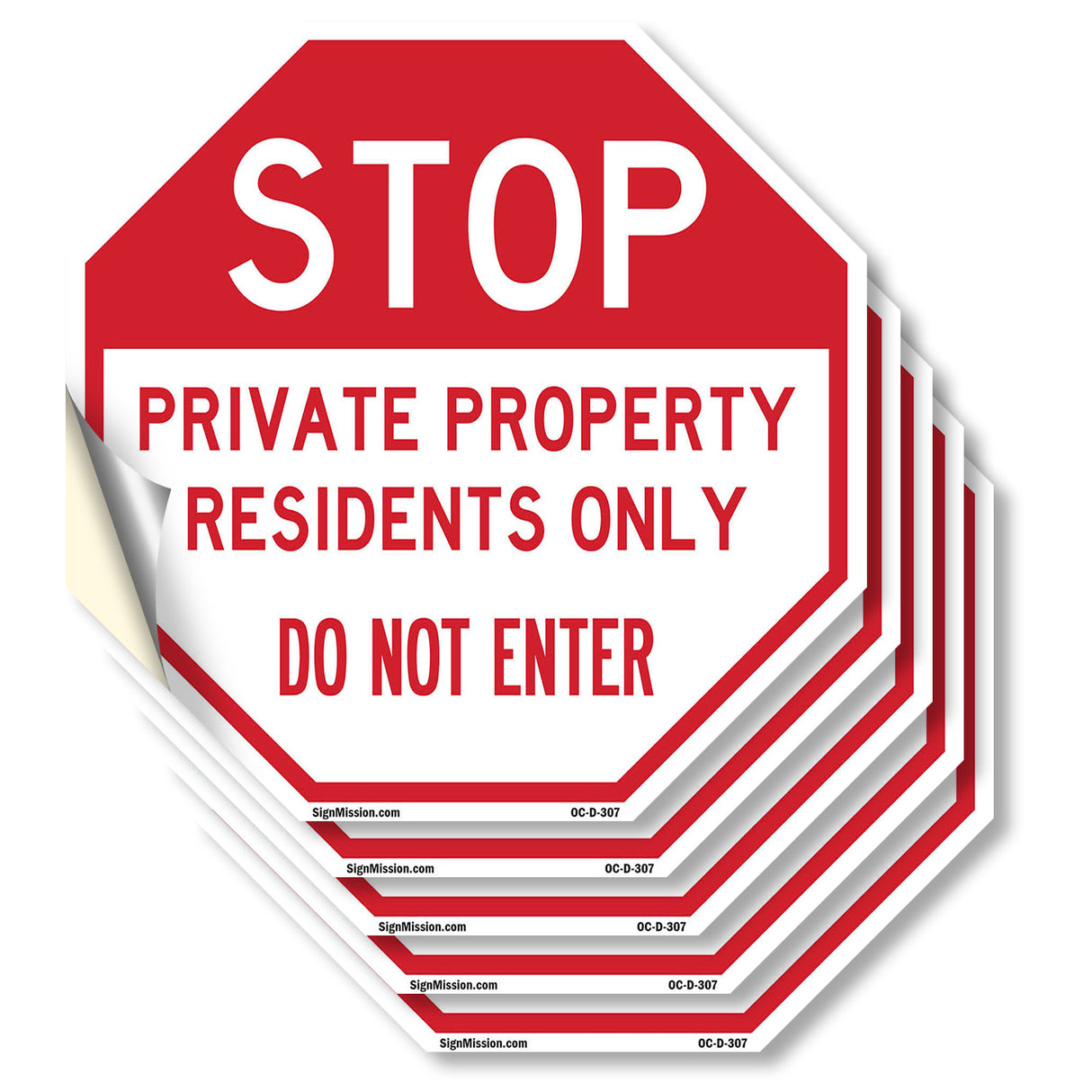 Stop Private Property Residents Only Do Not Enter