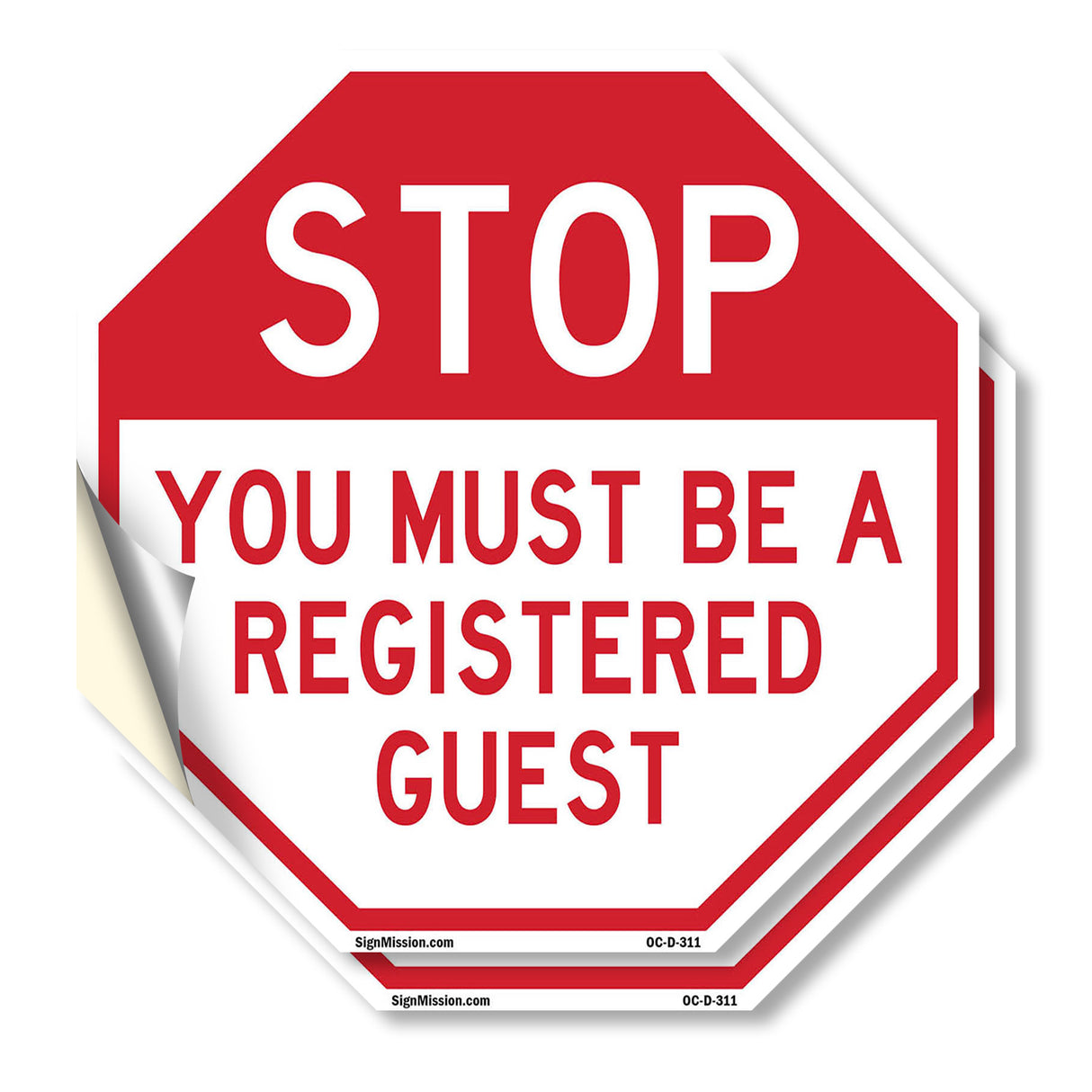 Stop You Must Be a Registered Guest