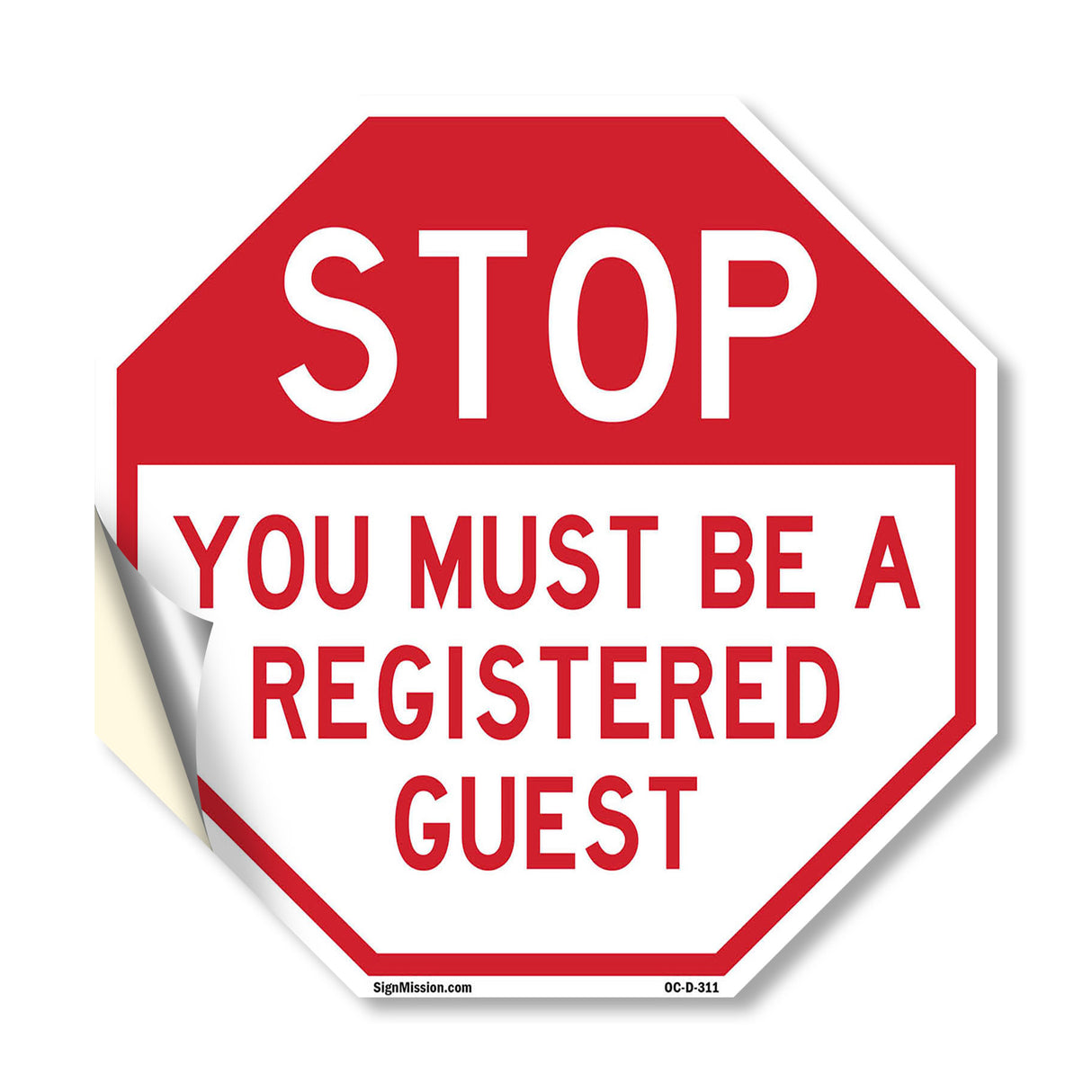 Stop You Must Be a Registered Guest