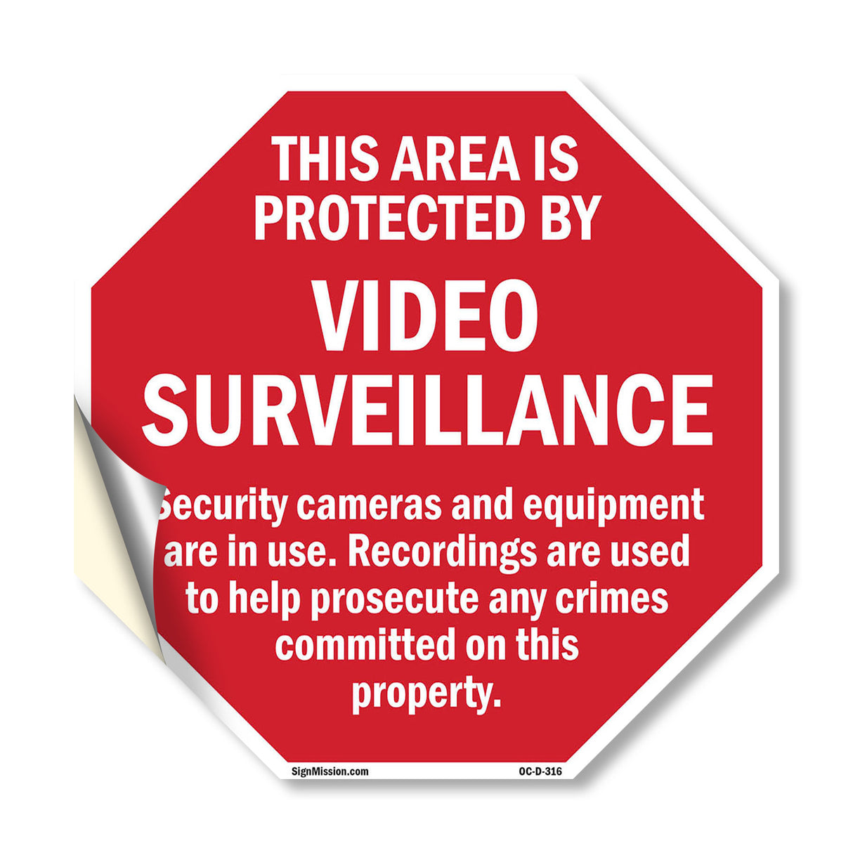 This Area Is Protected by Video Surveillance Security Cameras and Equipment Are in Use. Recordings Are