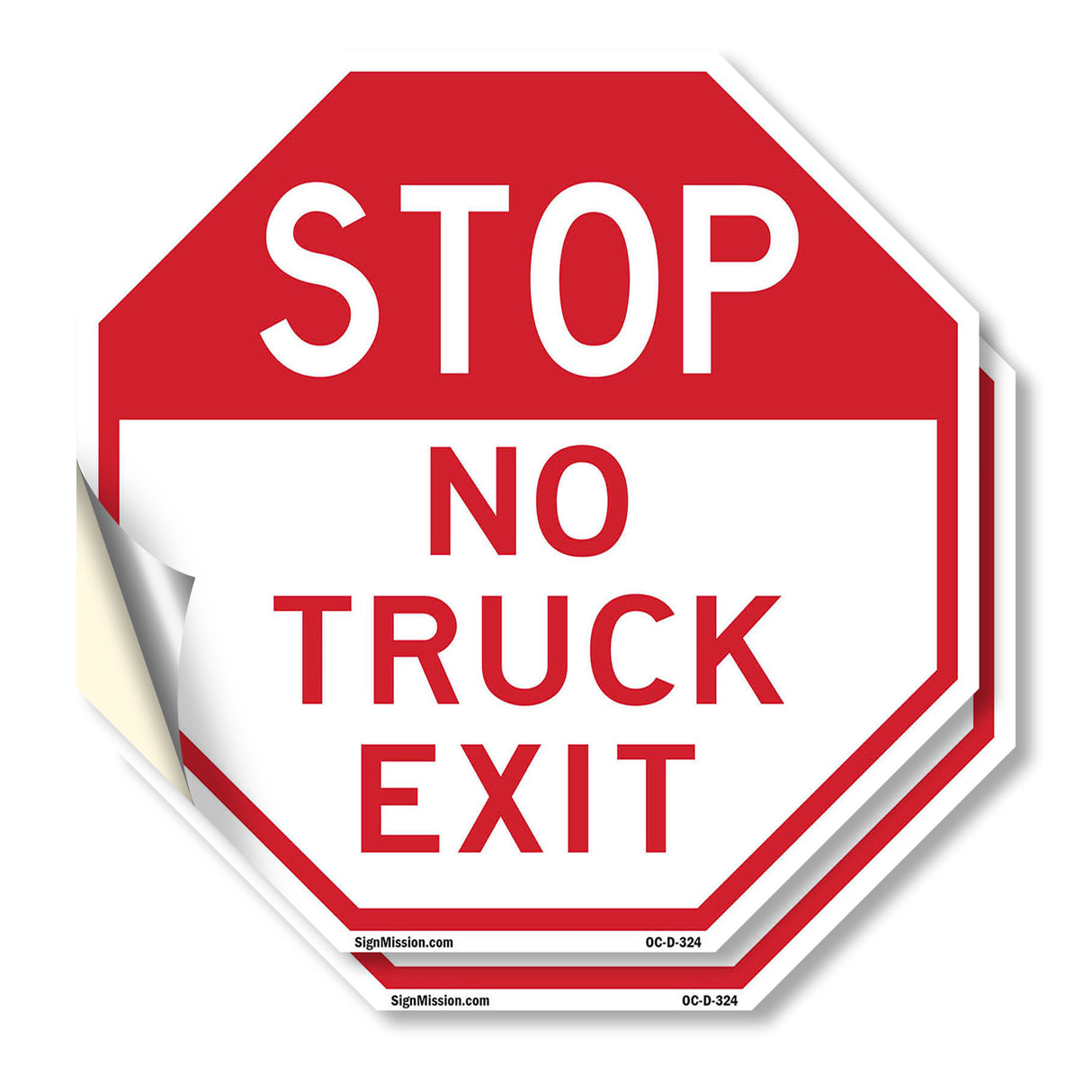 Stop No Truck Exit