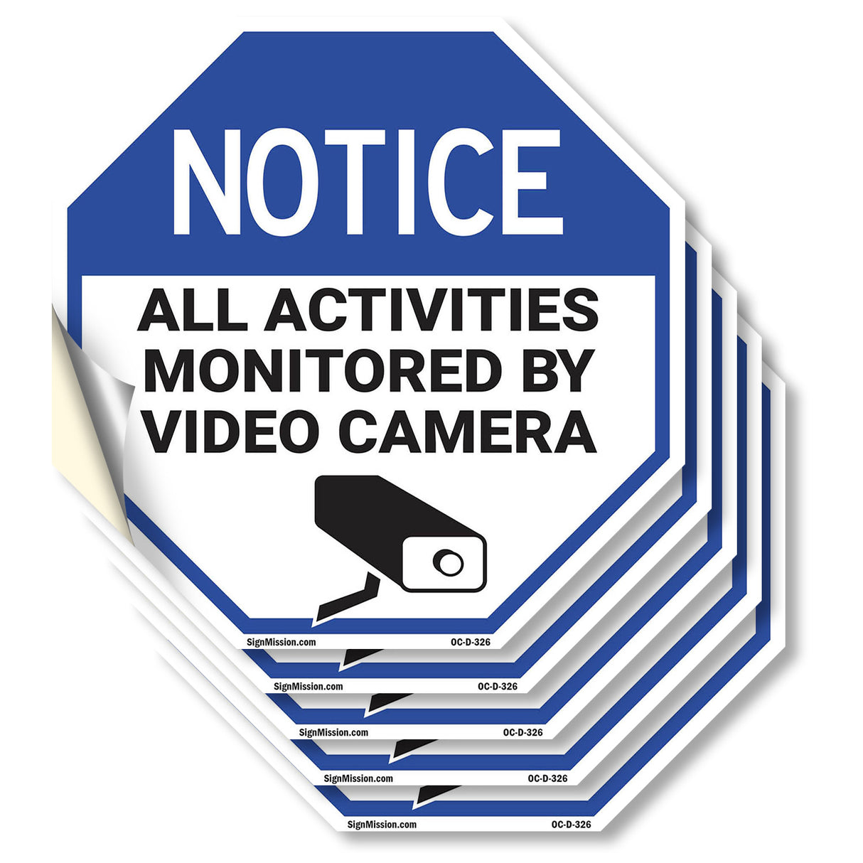 Notice All Activities Monitored by Video Camera