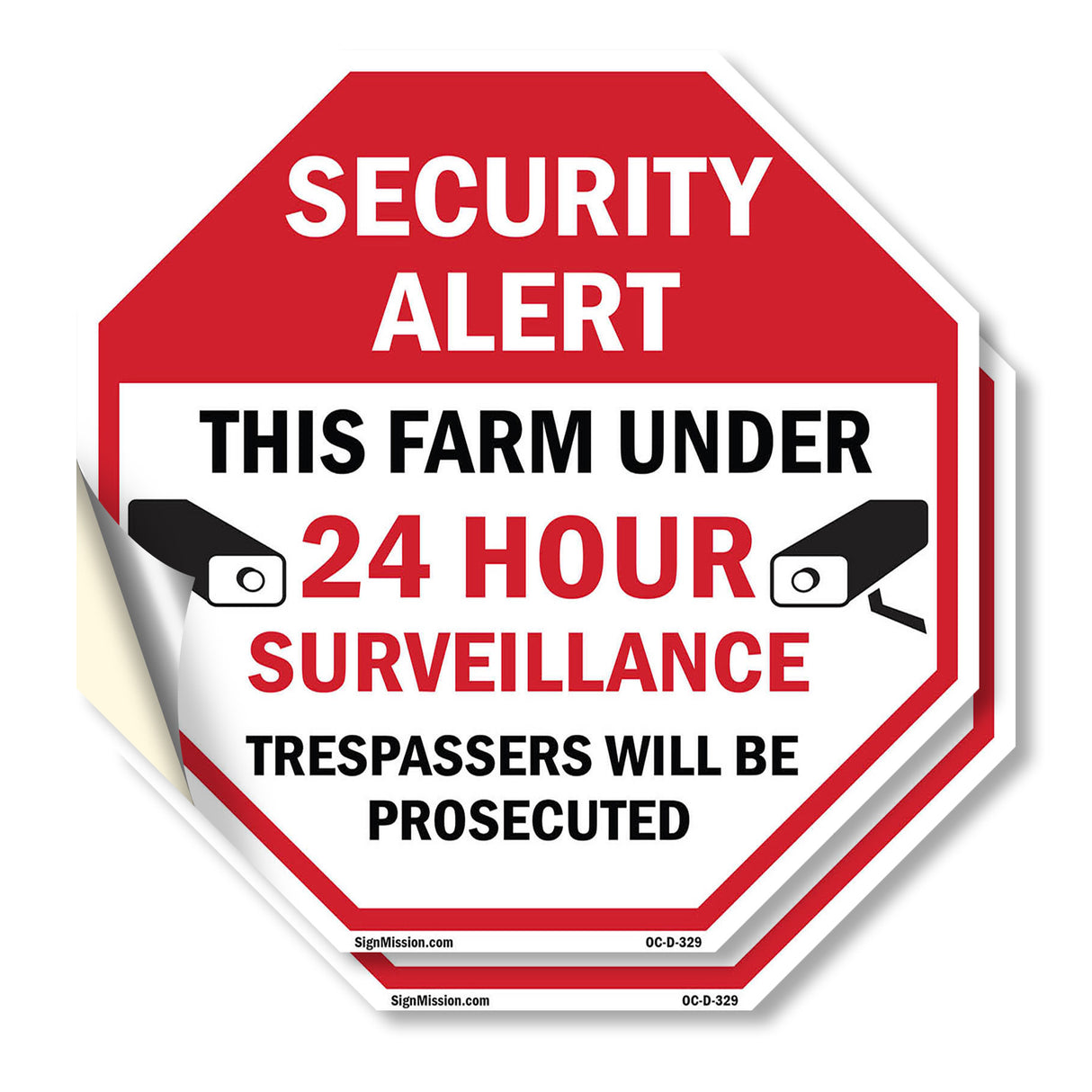 Security Alert This Farm Under 24 Hour Surveillance Trespassers Will Be Prosecuted
