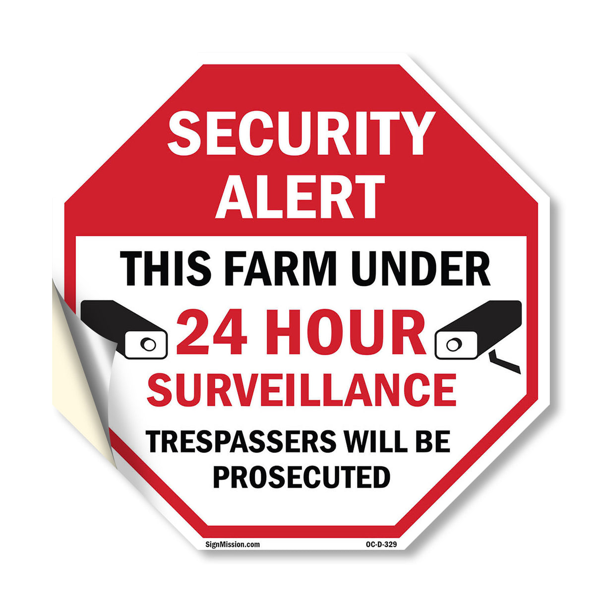 Security Alert This Farm Under 24 Hour Surveillance Trespassers Will Be Prosecuted