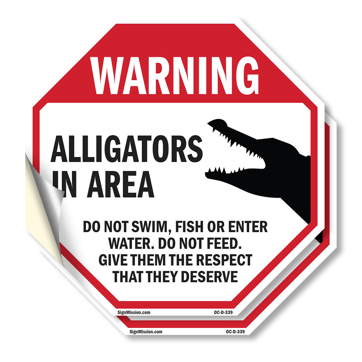 Warning Alligators in Area Do Not Swim