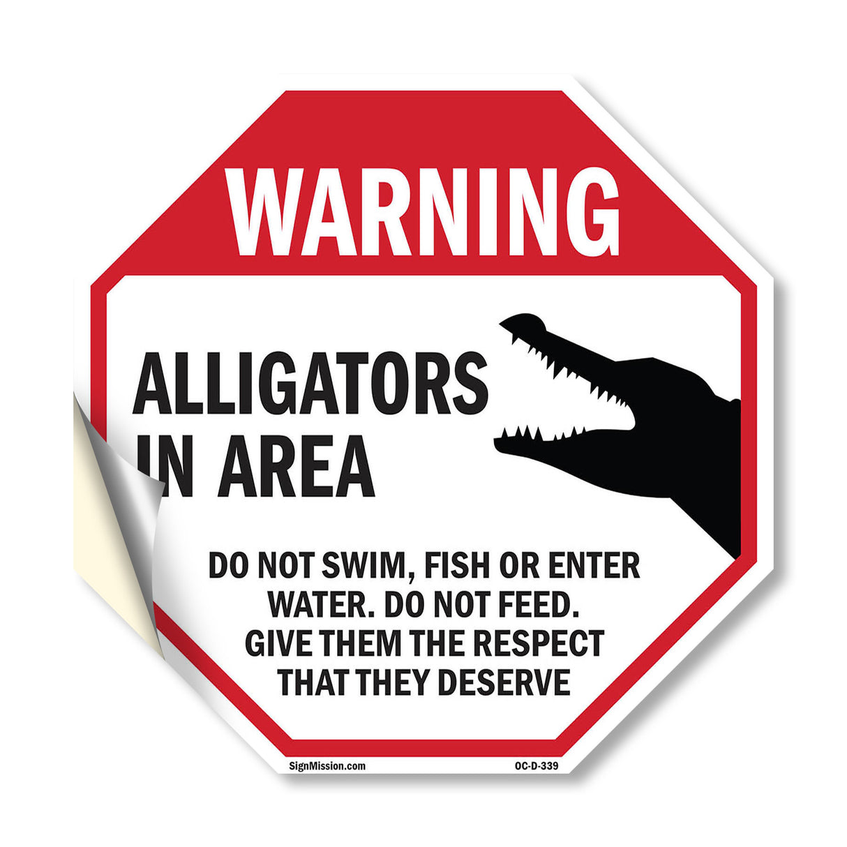 Warning Alligators in Area Do Not Swim