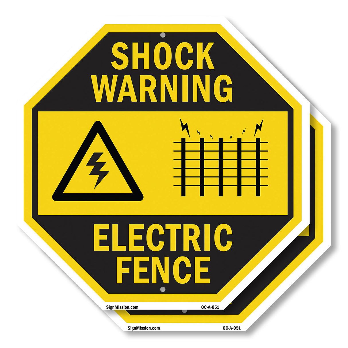Shock Warning Electric Fence