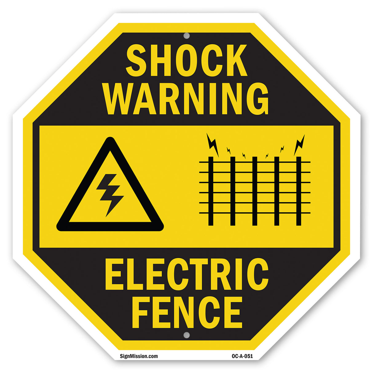 Shock Warning Electric Fence