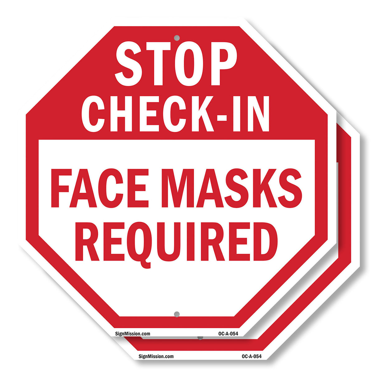 Stop Check-in Face Masks Required