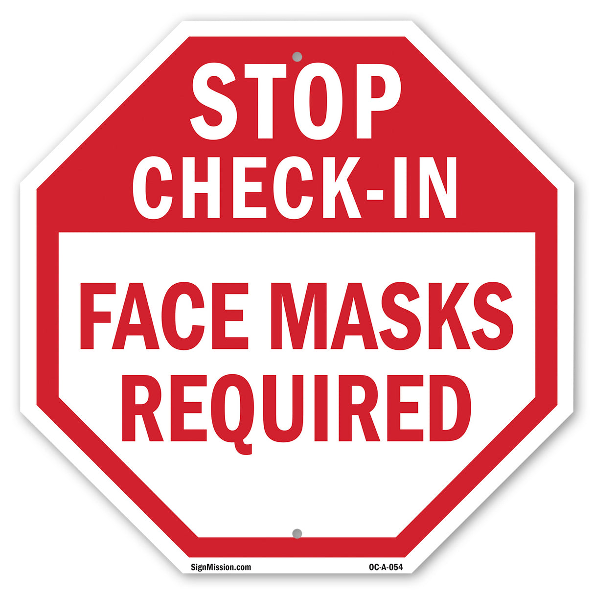 Stop Check-in Face Masks Required
