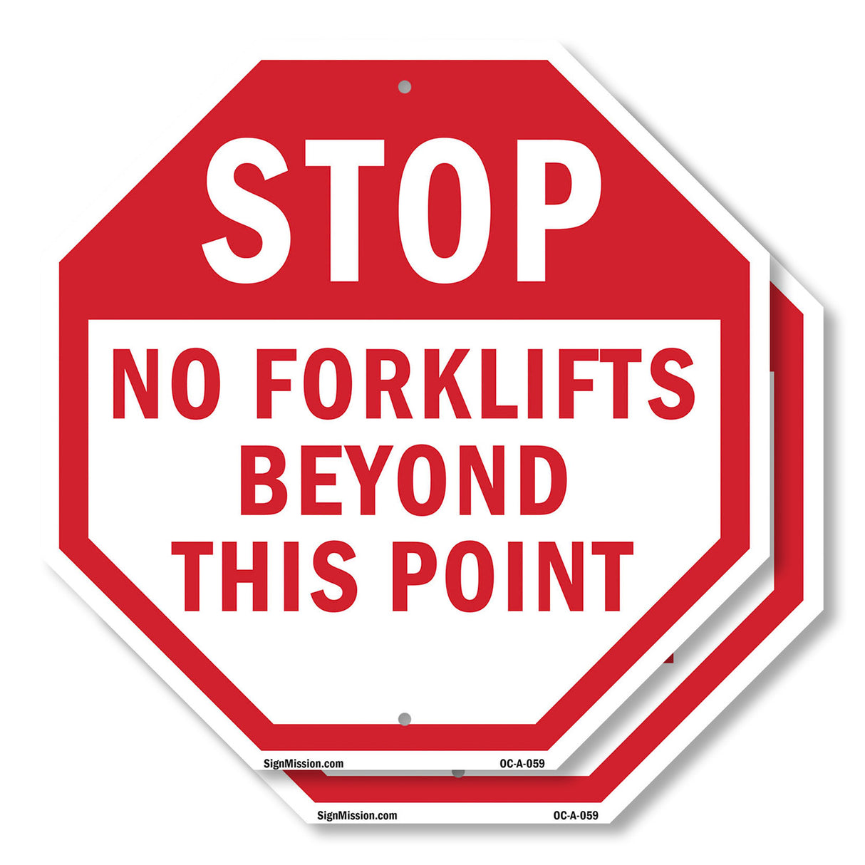Stop No Forklifts Beyond This Point