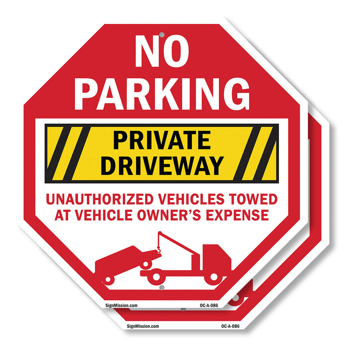 No Parking Private Driveway Unauthorized Vehicles Towed at Vehicle Owner's Expense