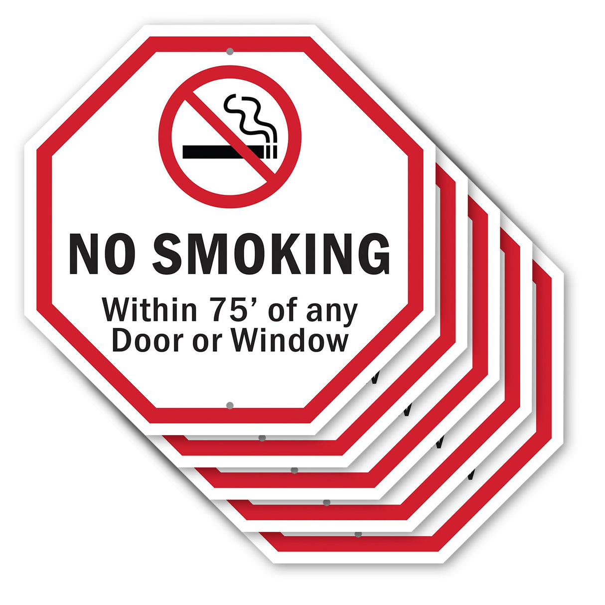 No Smoking Within 75' Of Any Door or Window