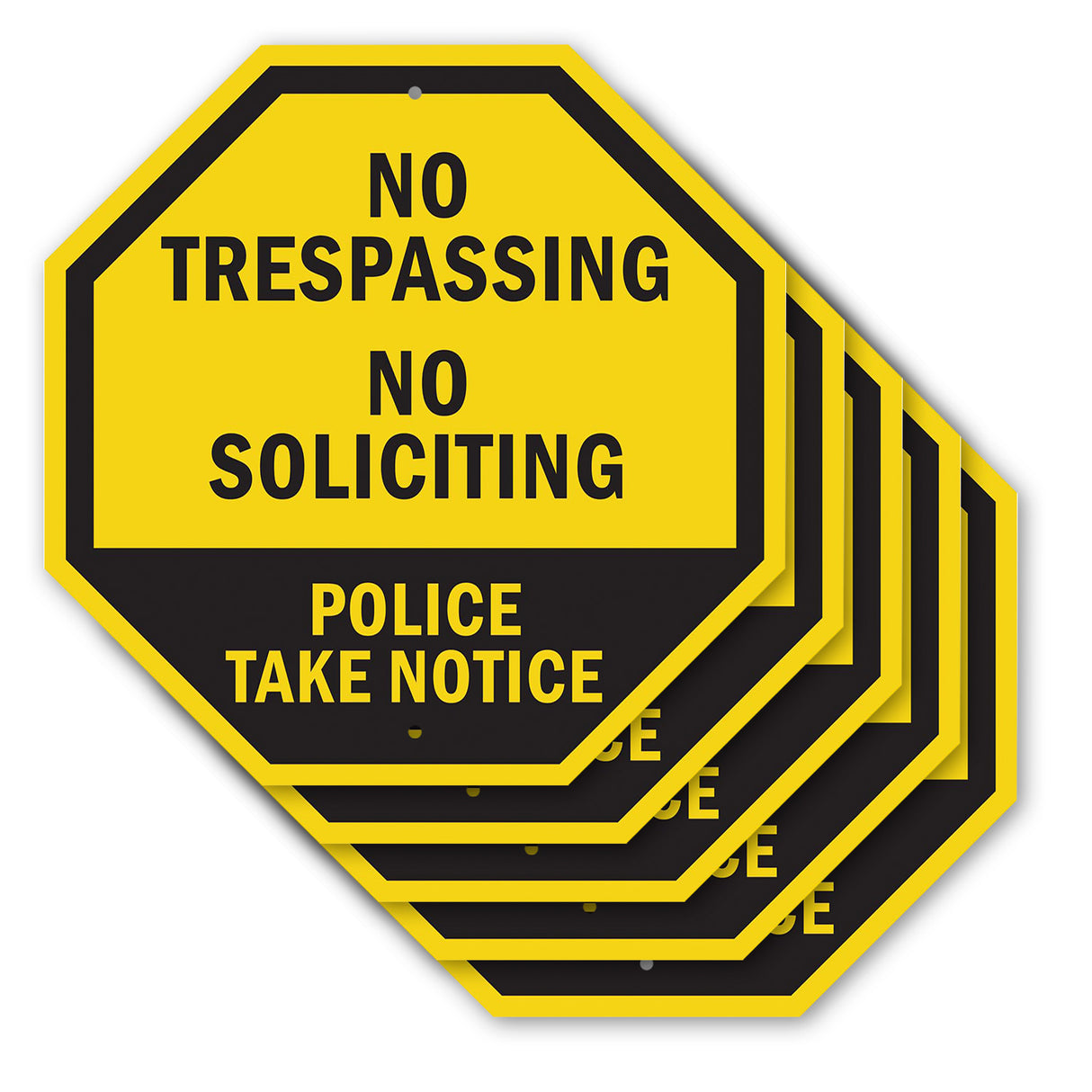 No Trespassing No Soliciting Police Take Notice