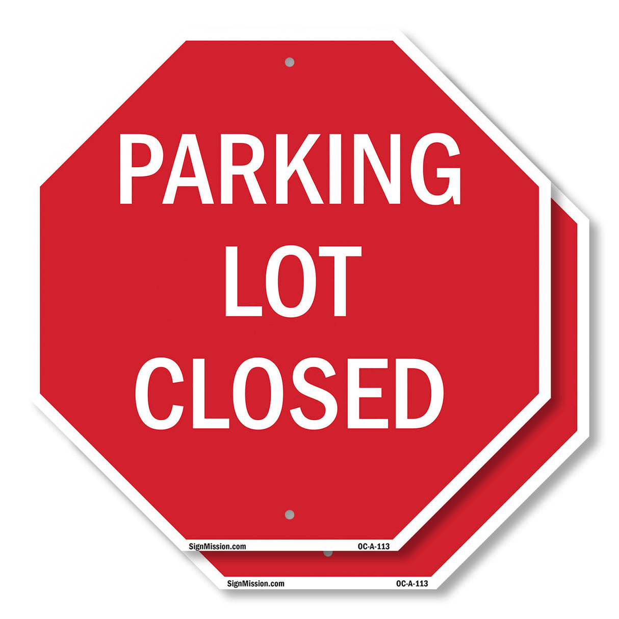 Parking Lot Closed