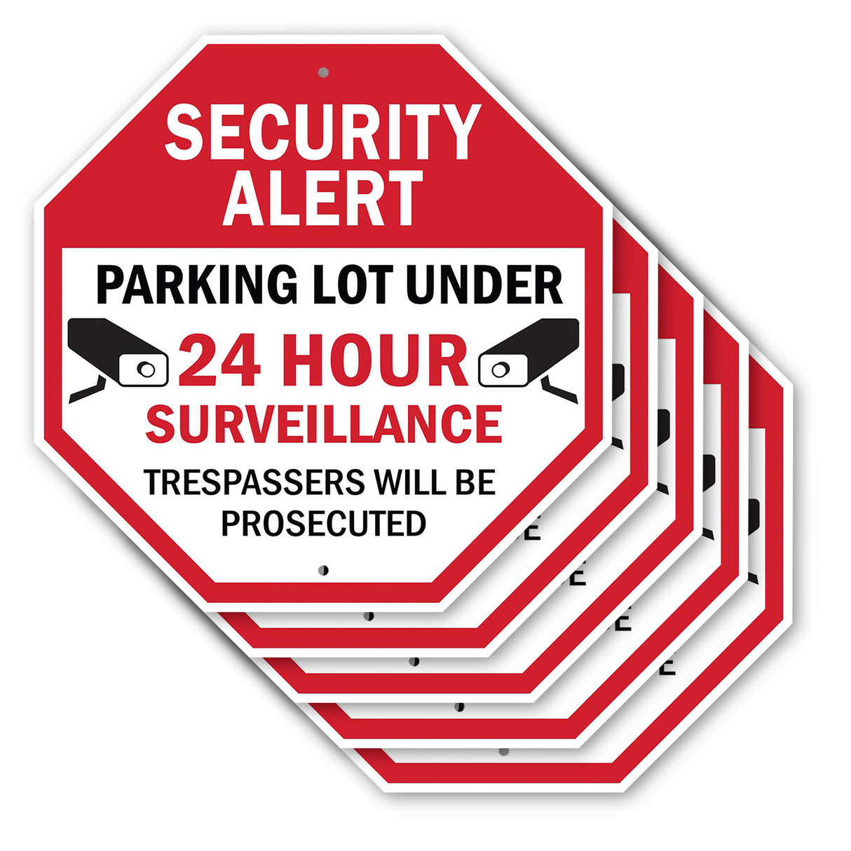 Security Alert Parking Lot Under 24 Hour Surveillance Trespassers Will Be Prosecuted