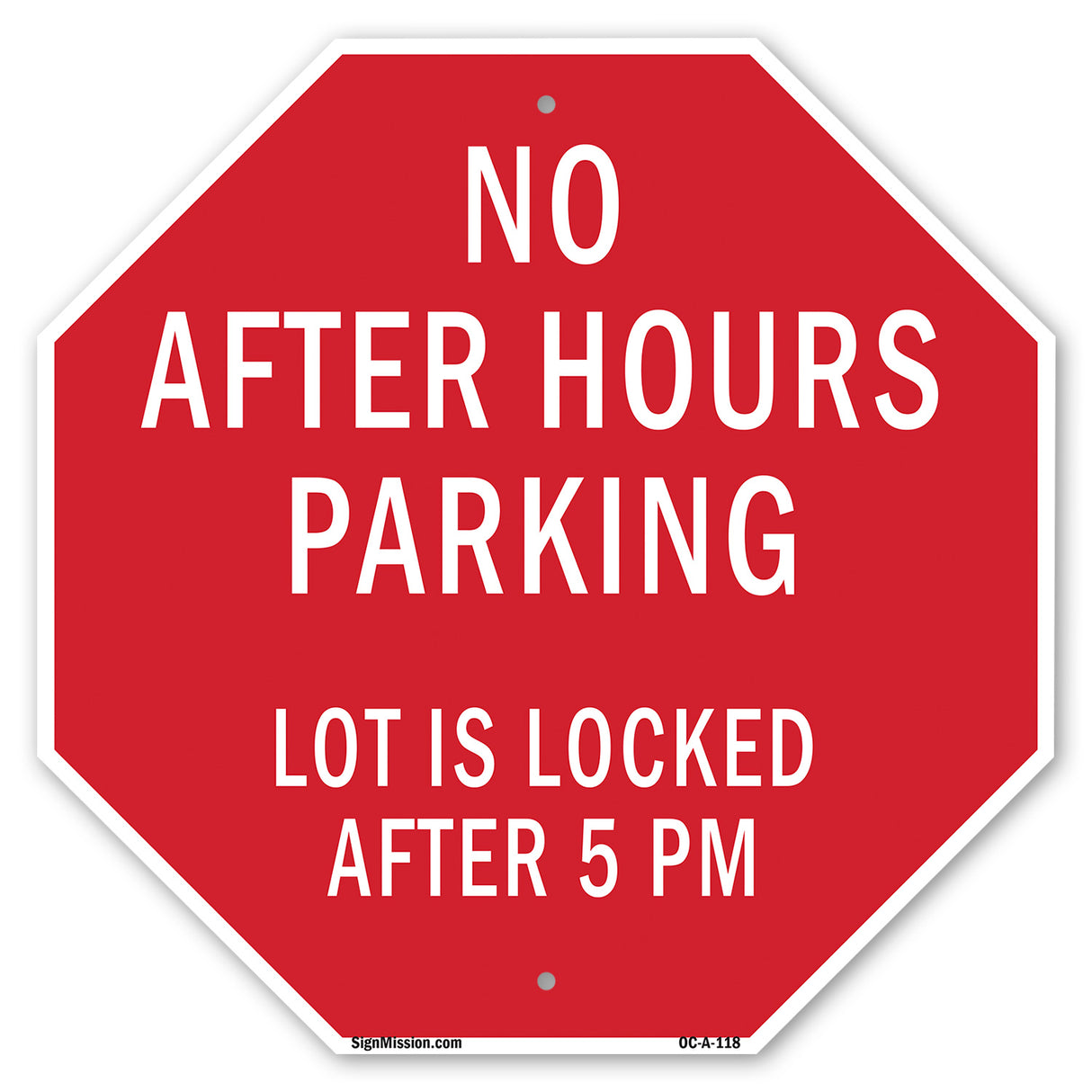 No After Hours Parking Lot Is Locked After 5 Pm