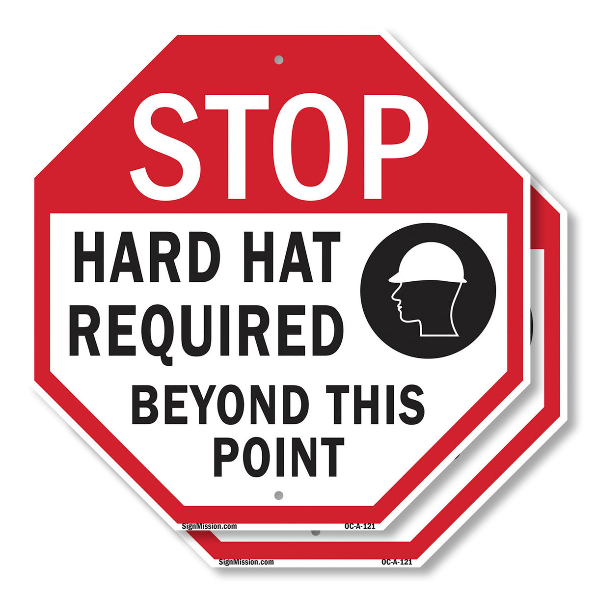 Stop Hard Hat Required Beyond This Point
