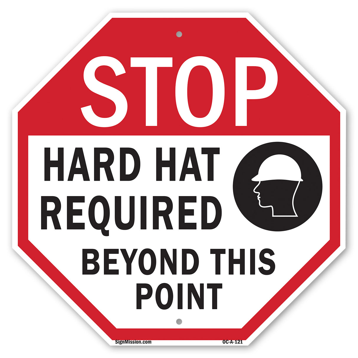 Stop Hard Hat Required Beyond This Point