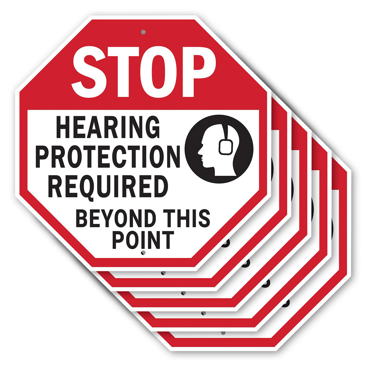 Stop Hearing Protection Required Beyond This Point