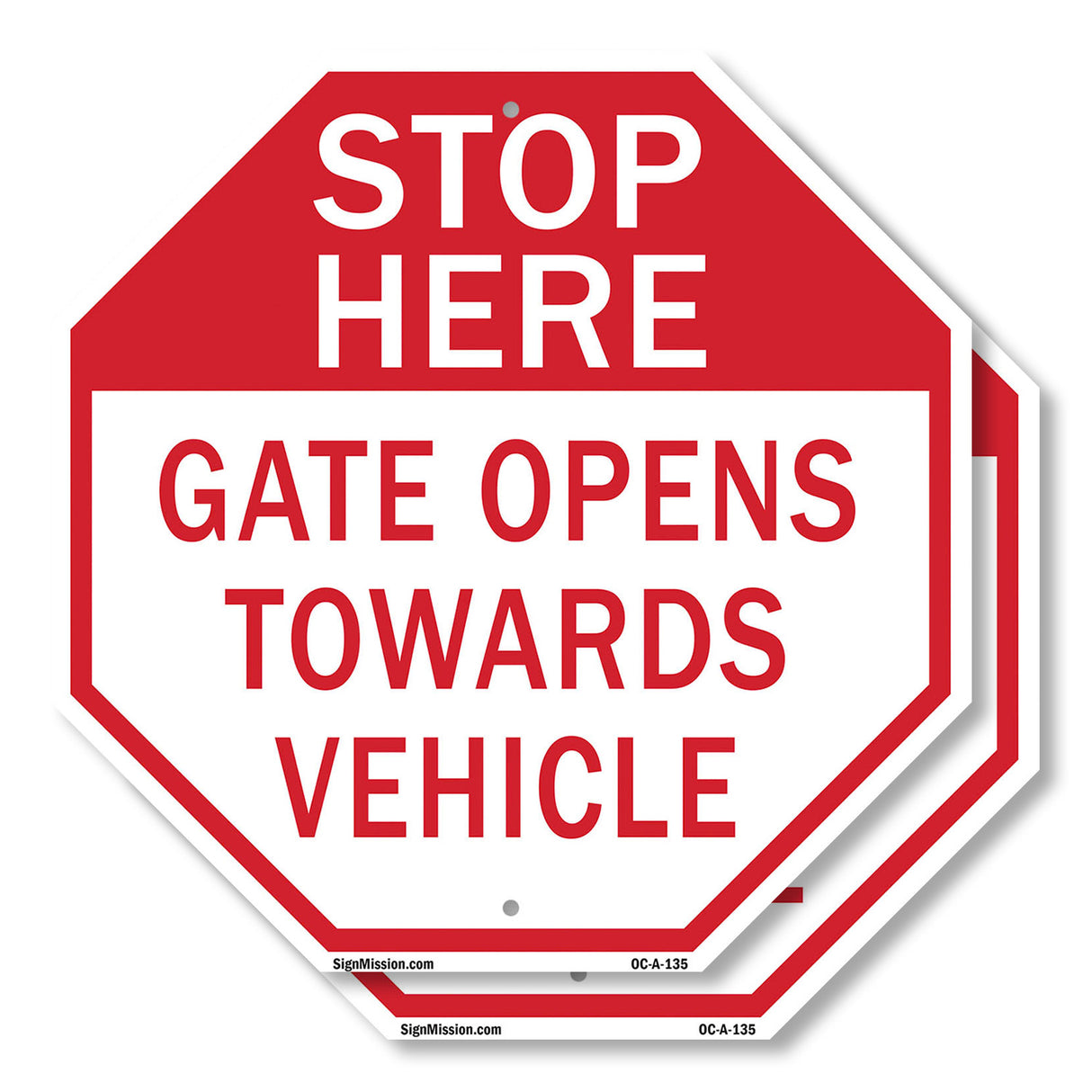 Stop Here Gate Opens Towards Vehicle