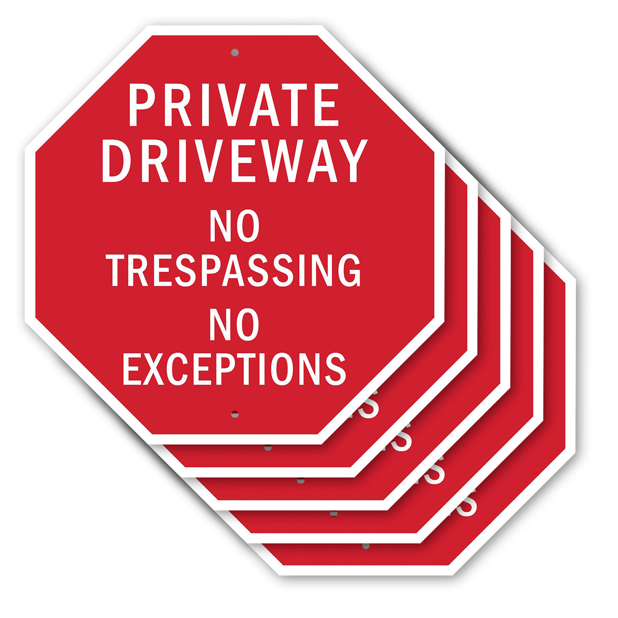 Private Driveway No Trespassing No Exceptions
