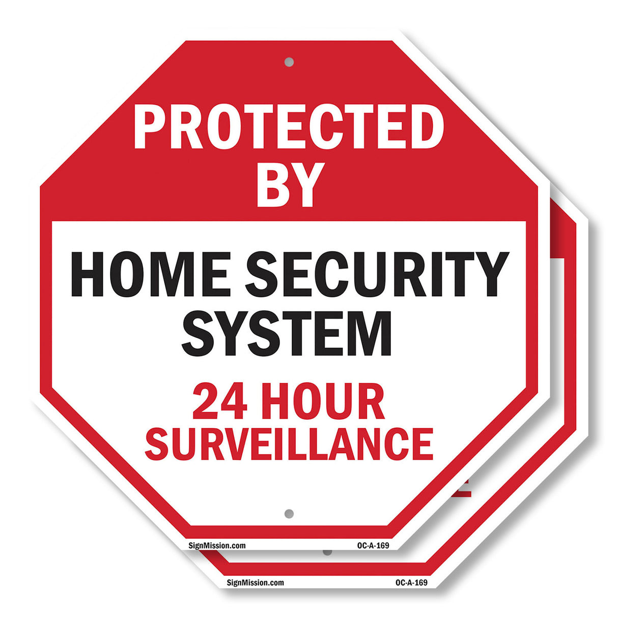 Protected By Home Security System 24 Hour Surveillance