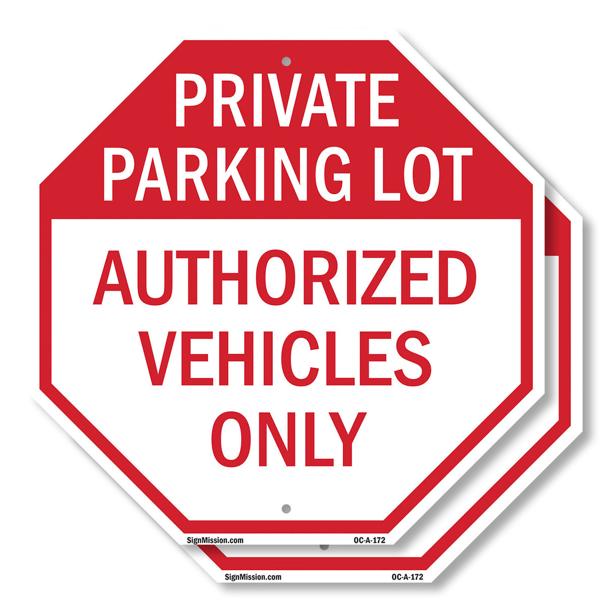 Private Parking Lot Authorized Vehicles Only