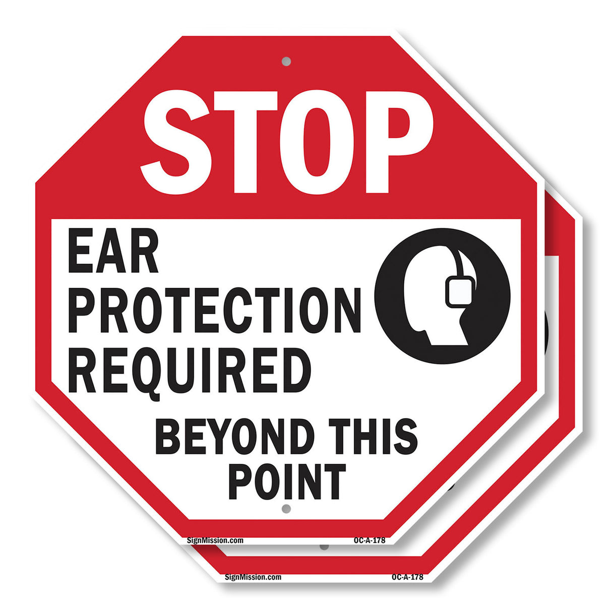 Stop Ear Protection Required Beyond This Point