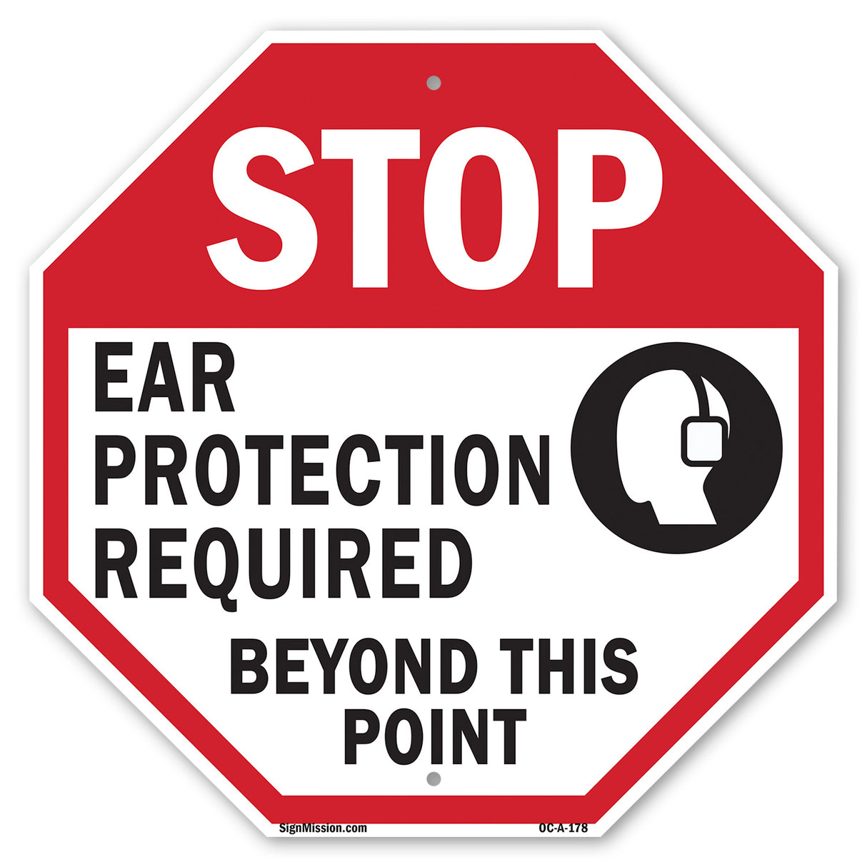 Stop Ear Protection Required Beyond This Point