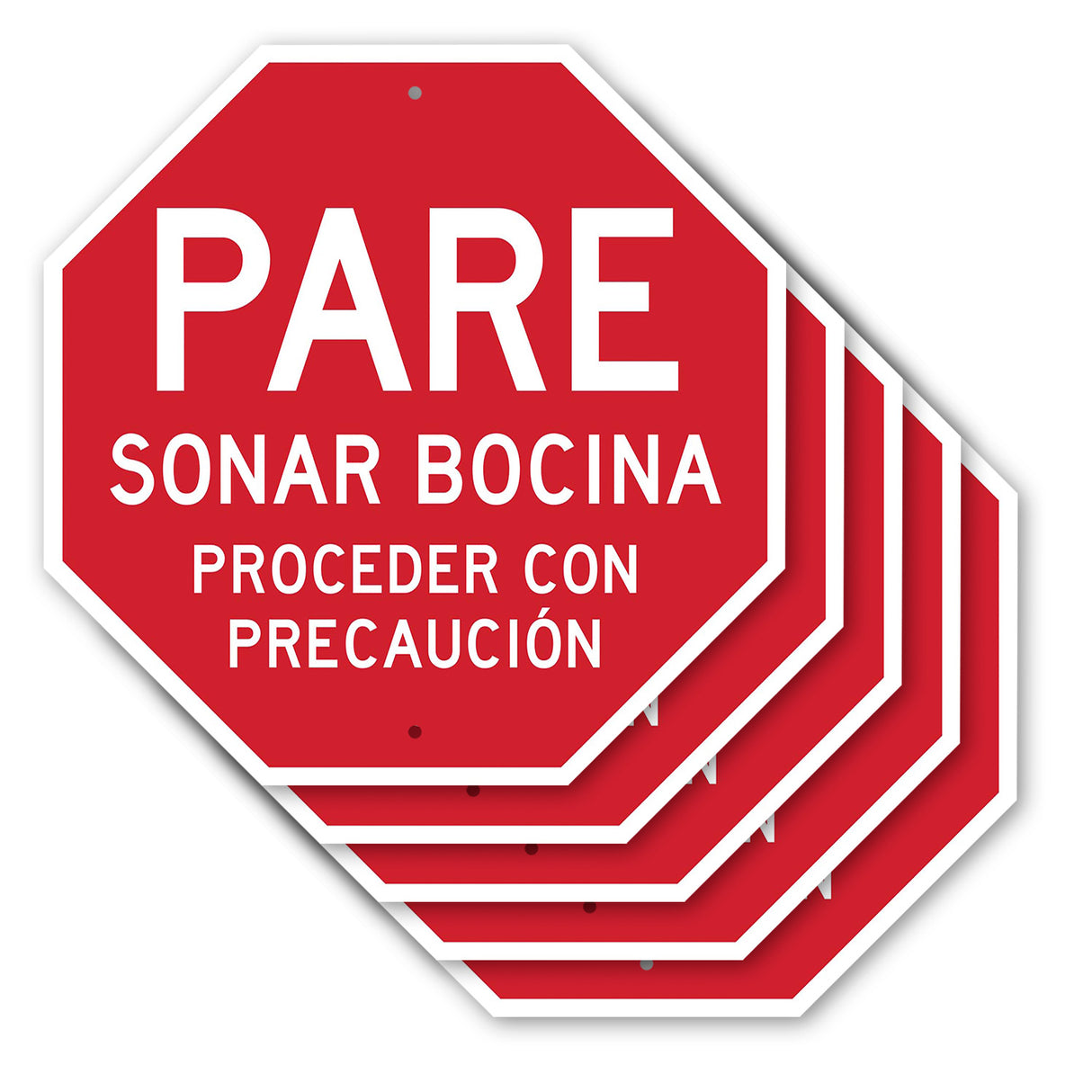 Pare Sonar Bocina Proceder Con Precaución