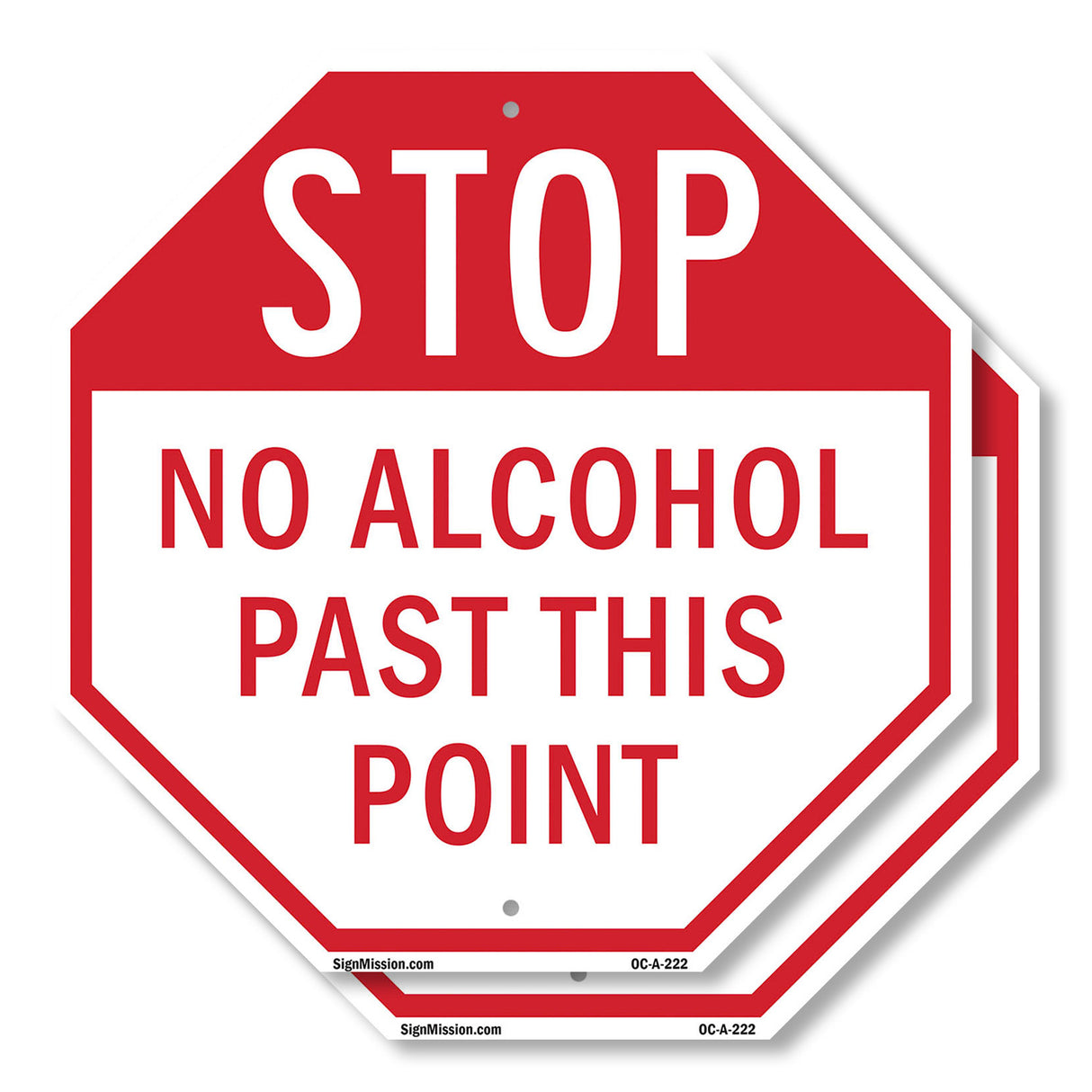 Stop No Alcohol Past This Point