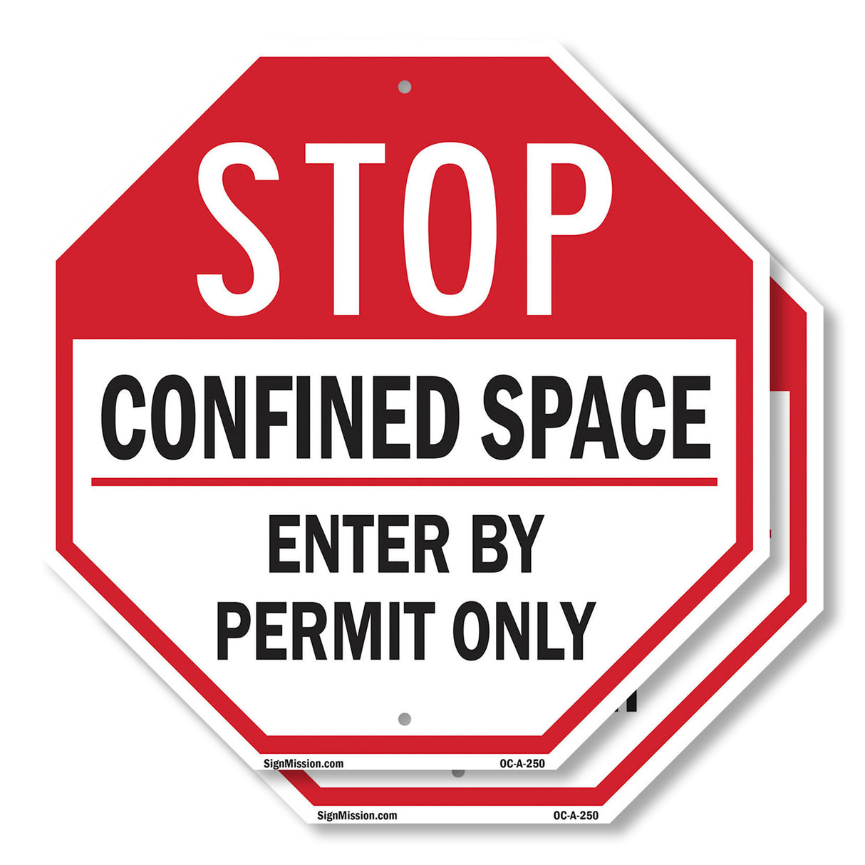 Stop Confined Space Enter by Permit Only