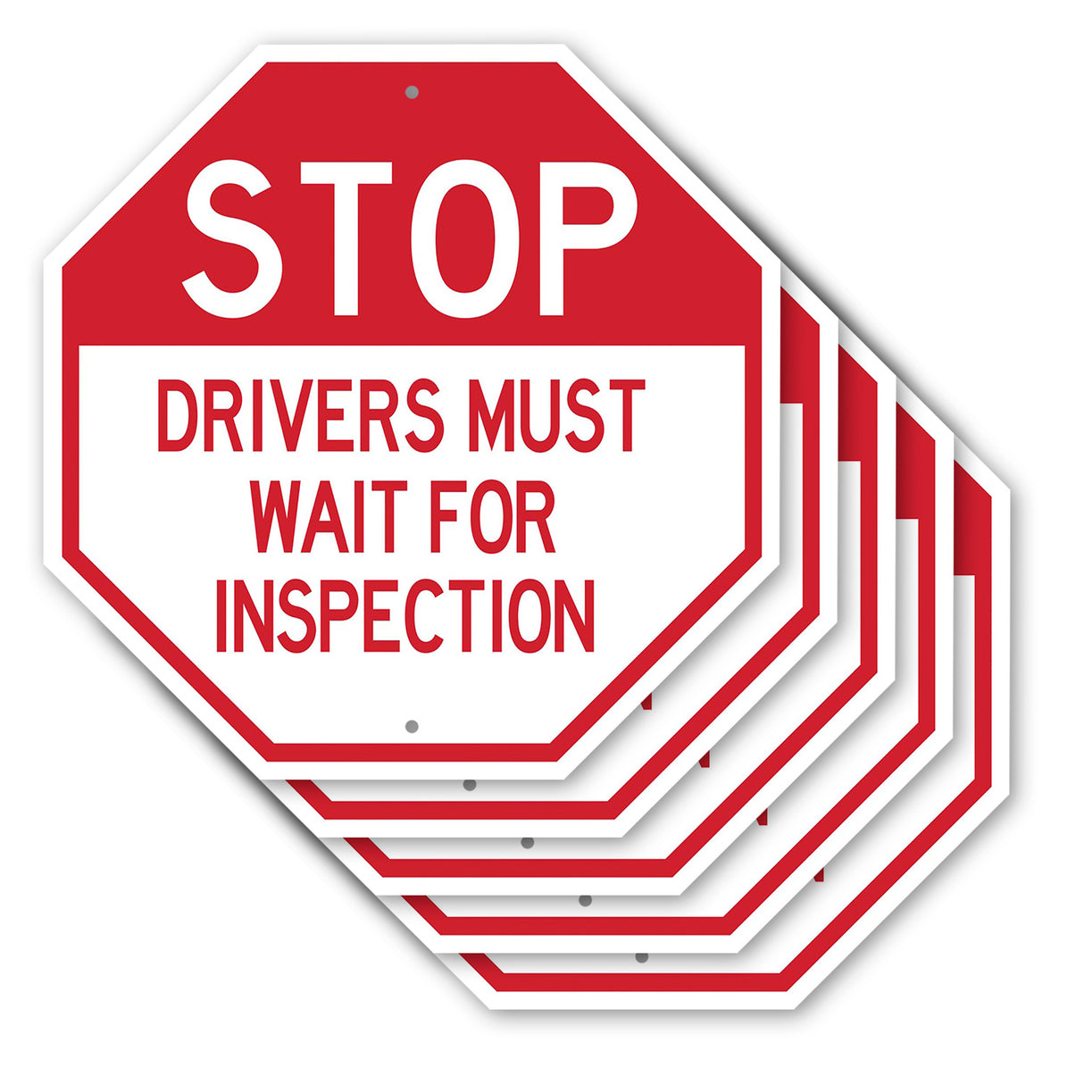 Stop Drivers Must Wait for Inspection