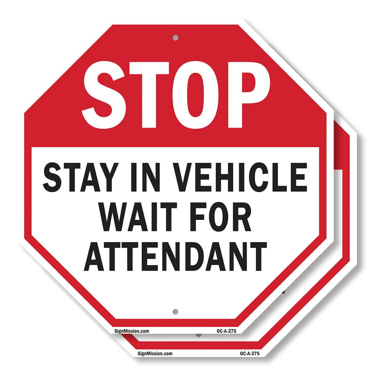Stop Stay in Vehicle Wait for Attendant