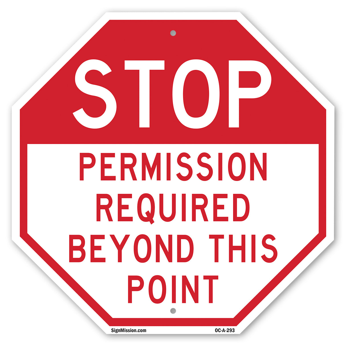 Stop Permission Required Beyond This Point