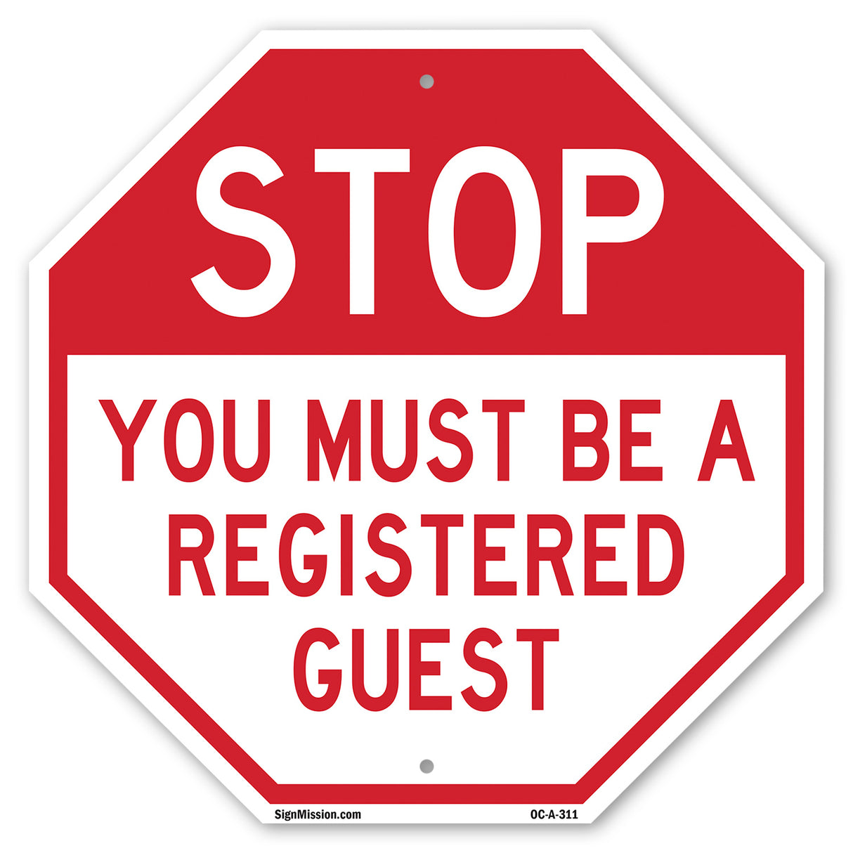 Stop You Must Be a Registered Guest