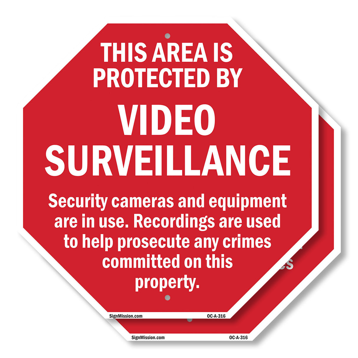 This Area Is Protected by Video Surveillance Security Cameras and Equipment Are in Use. Recordings Are