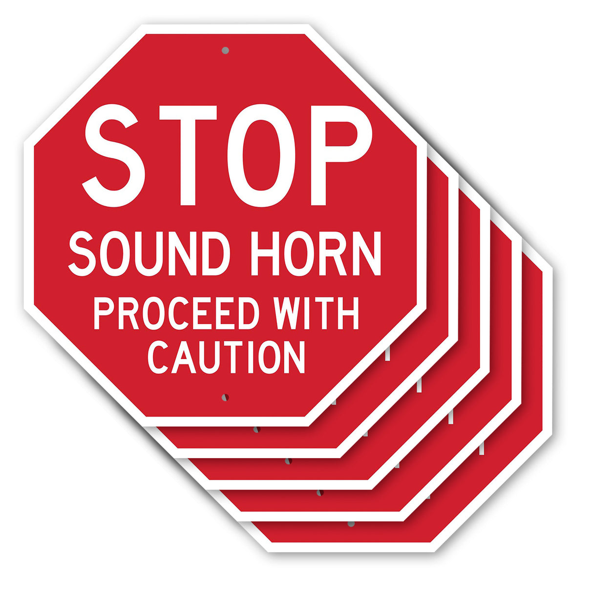 Stop Sound Horn Proceed with Caution