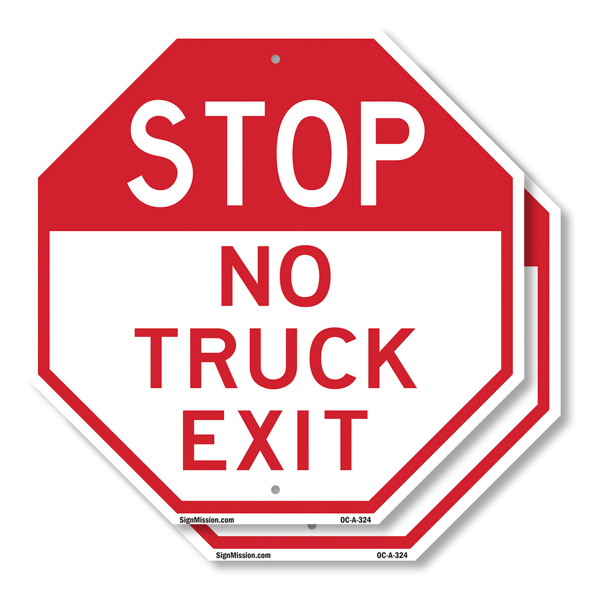 Stop No Truck Exit