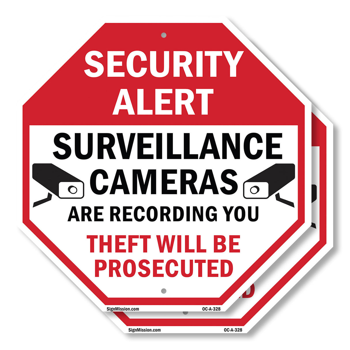Security Alert Surveillance Cameras Are Recording You Theft Will Be Prosecuted