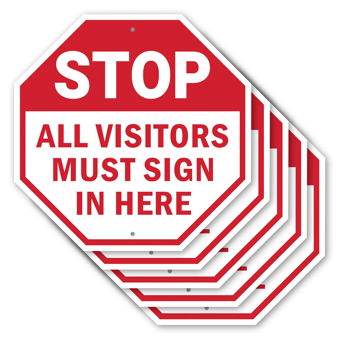 Stop All Visitors Must Sign in Here